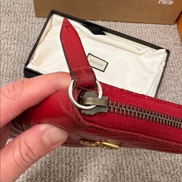 Gucci Red Quilted Leather Wallet - Picture 2 of 7